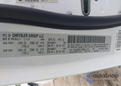 2015 Jeep Compass Latitude from USA, damaged, VIN 1C4NJDEB9FD189964